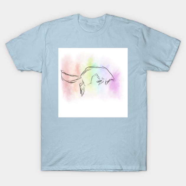 Rainbow Fox T-Shirt by CutiePoos